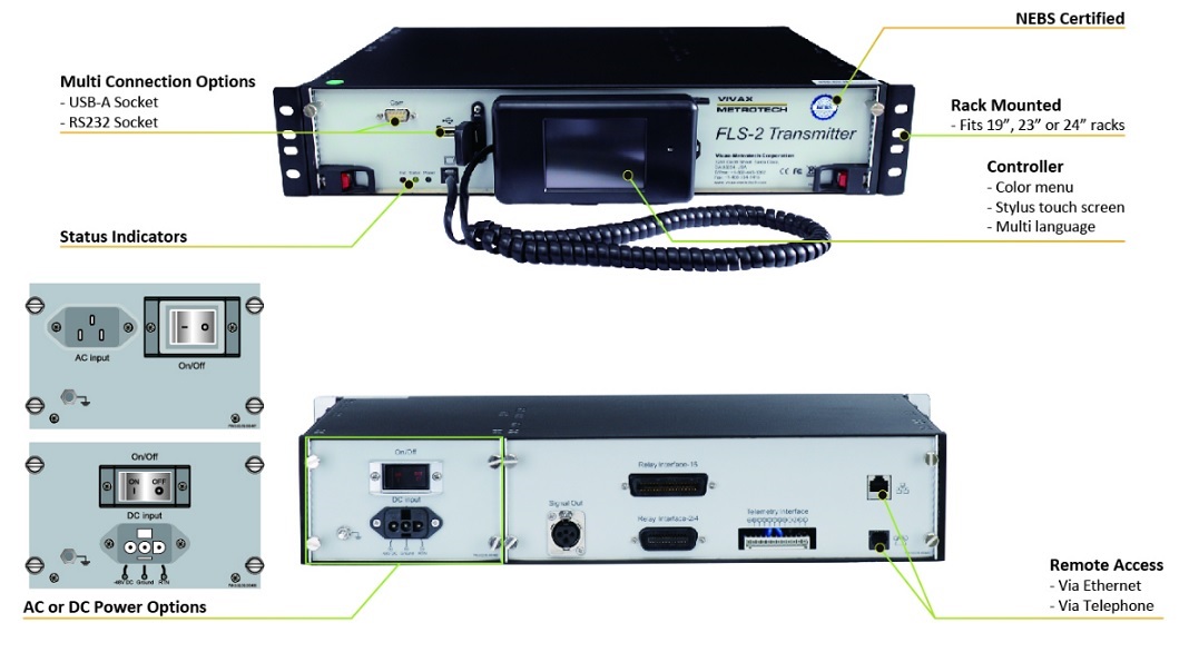 FLS-2 50-Watt Rack Mount DM Transmitter - Vivax Metrotech Products